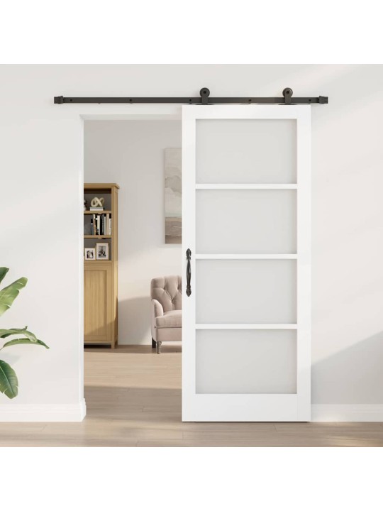 Liuguks valge 86 x 211 cm puit ja metall