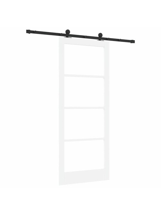 Liuguks valge 86 x 211 cm puit ja metall