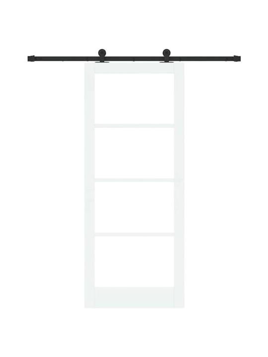 Liuguks valge 86 x 211 cm puit ja metall