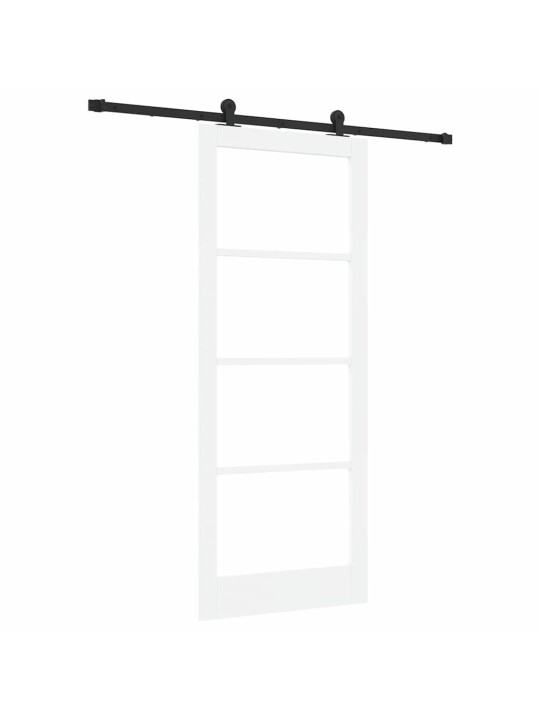 Liuguks valge 86 x 211 cm puit ja metall