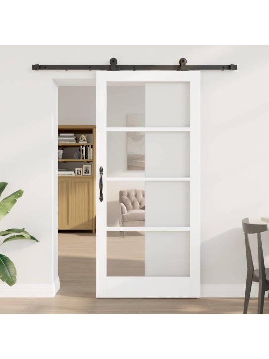 Liuguks valge 93 x 202 cm puit ja metall