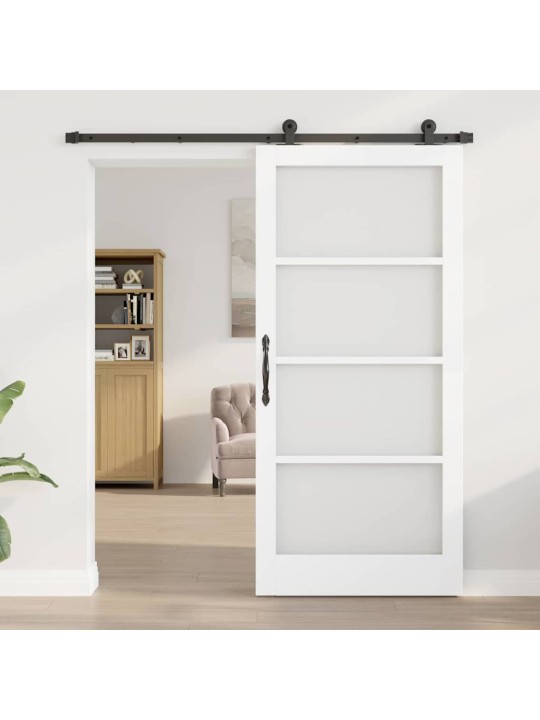 Liuguks valge 93 x 202 cm puit ja metall
