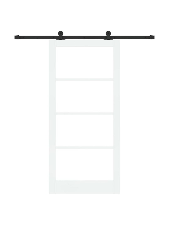 Liuguks valge 93 x 202 cm puit ja metall