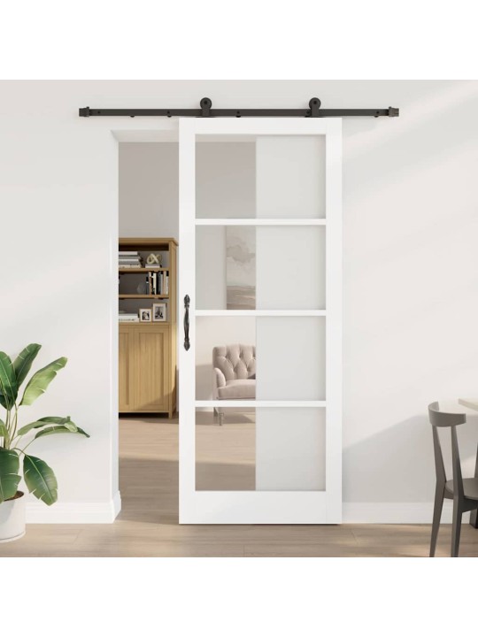 Liuguks valge 93 x 232 cm puit ja metall