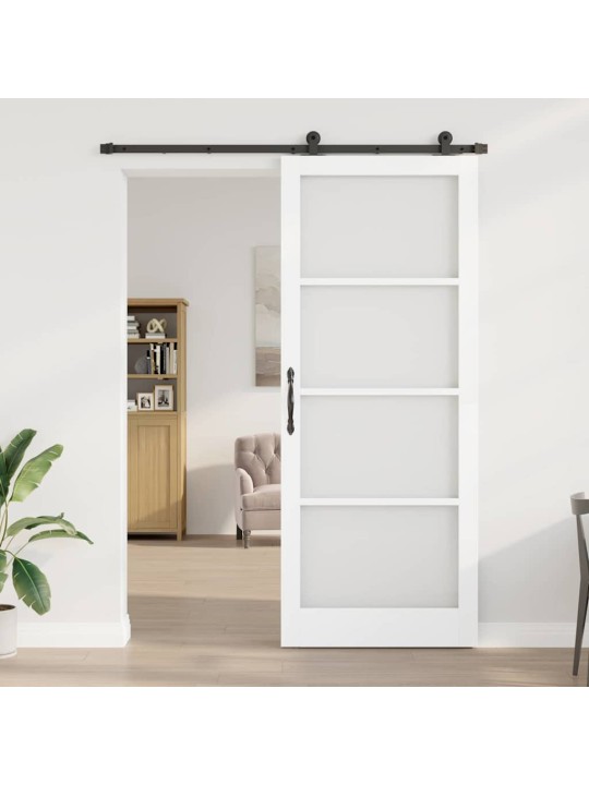 Liuguks valge 93 x 232 cm puit ja metall