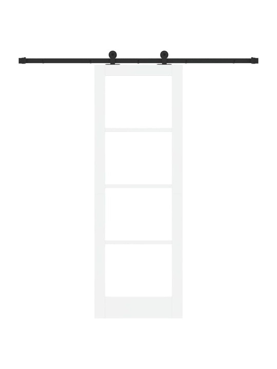 Liuguks valge 73.5 x 211 cm puit ja metall