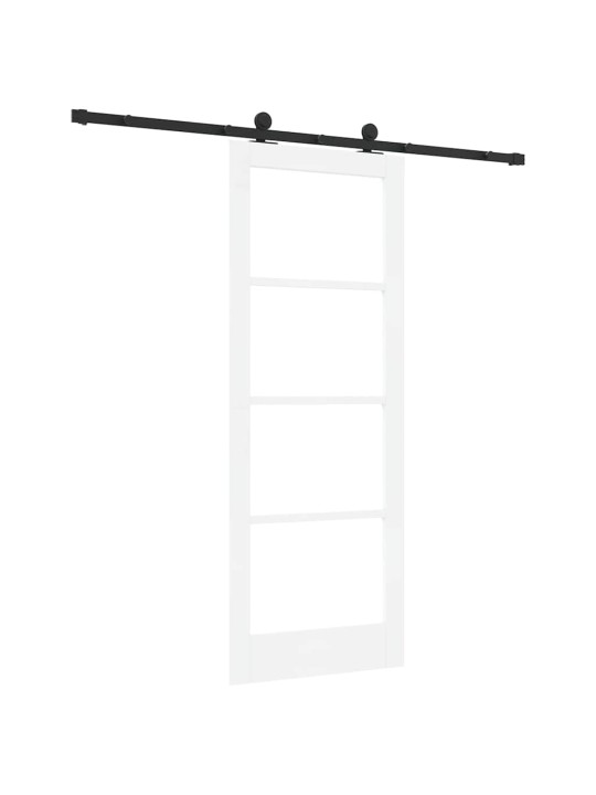 Liuguks valge 78 x 202 cm puit ja metall