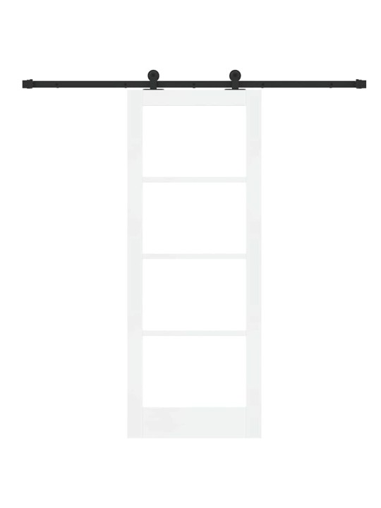 Liuguks valge 78 x 202 cm puit ja metall