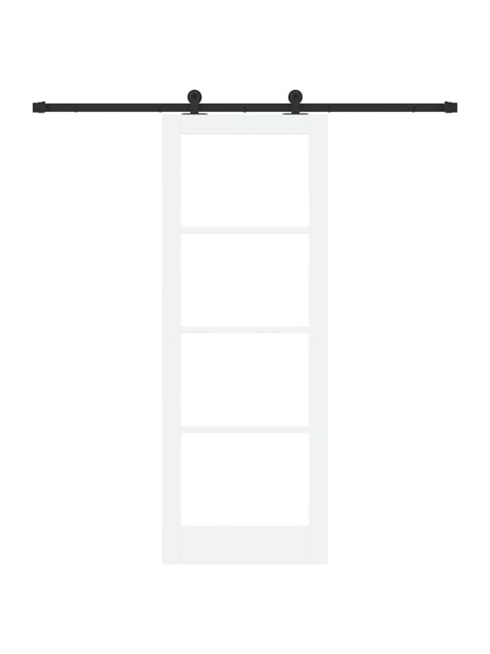 Liuguks valge 78 x 211 cm puit ja metall