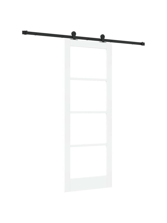 Liuguks valge 78 x 211 cm puit ja metall