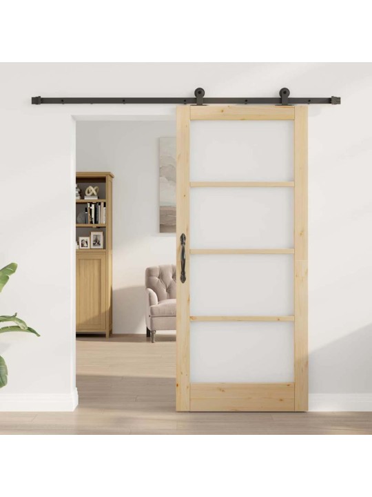 Liuguks pruun 86 x 198.5 cm puit ja metall