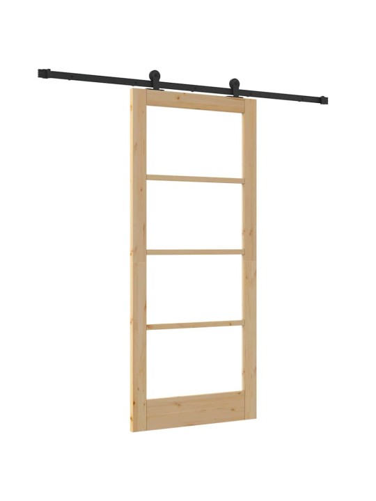 Liuguks pruun 86 x 198.5 cm puit ja metall