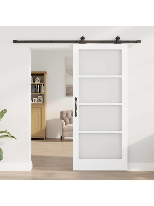Liuguks valge 86 x 198.5 cm puit ja metall