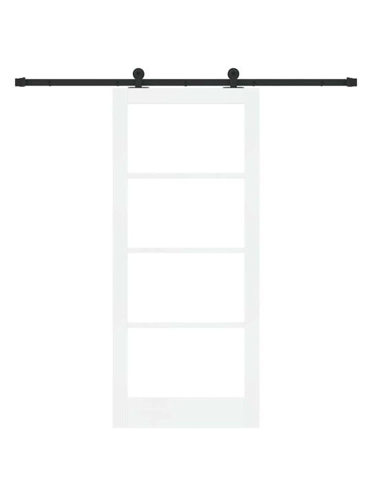 Liuguks valge 86 x 198.5 cm puit ja metall