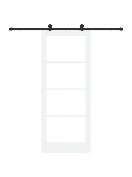 Liuguks valge 86 x 211 cm puit ja metall