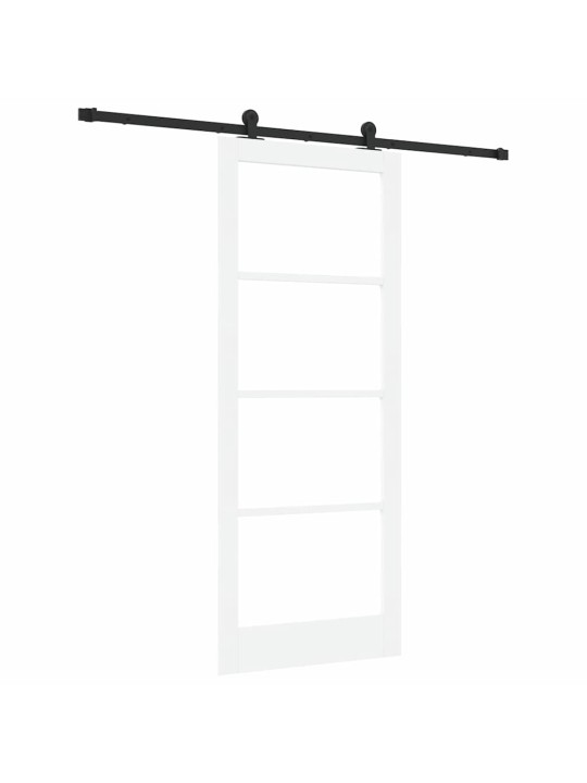 Liuguks valge 86 x 211 cm puit ja metall
