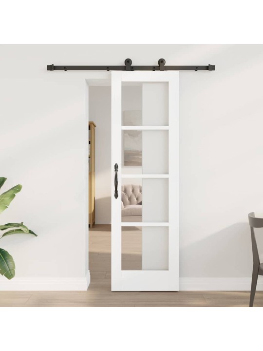 Liuguks valge 61 x 198.5 cm puit ja metall