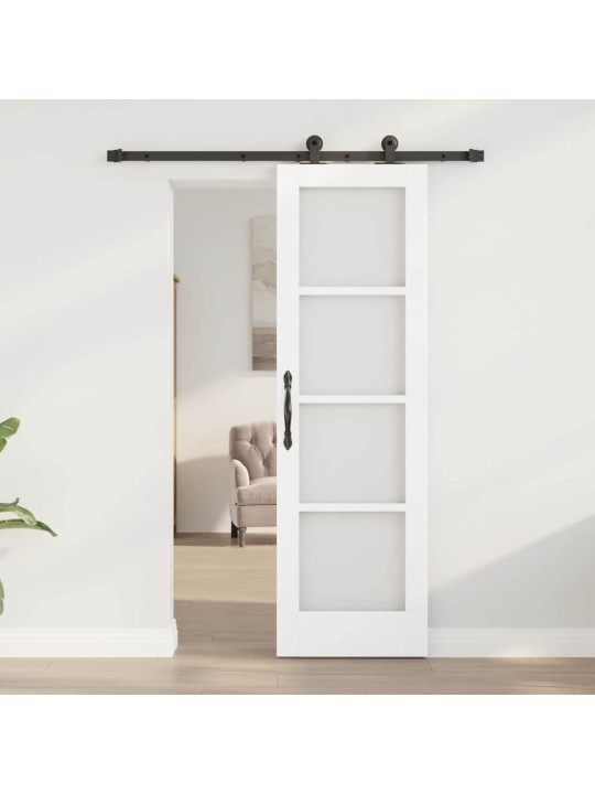 Liuguks valge 61 x 198.5 cm puit ja metall