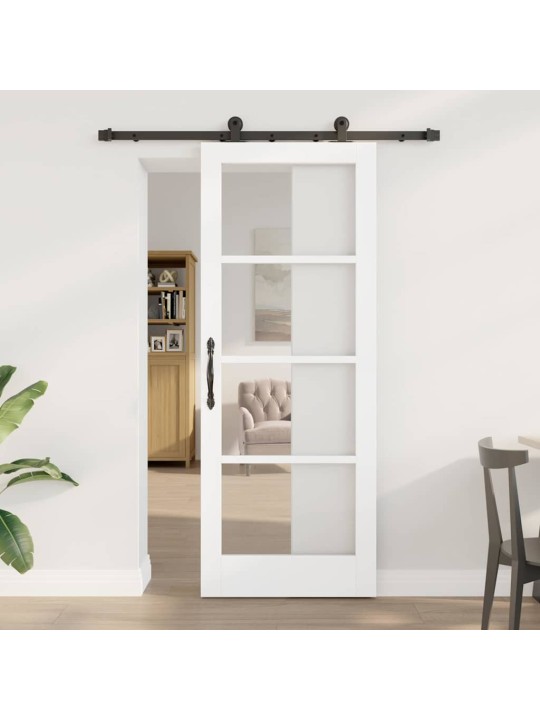 Liuguks valge 78 x 202 cm puit ja metall