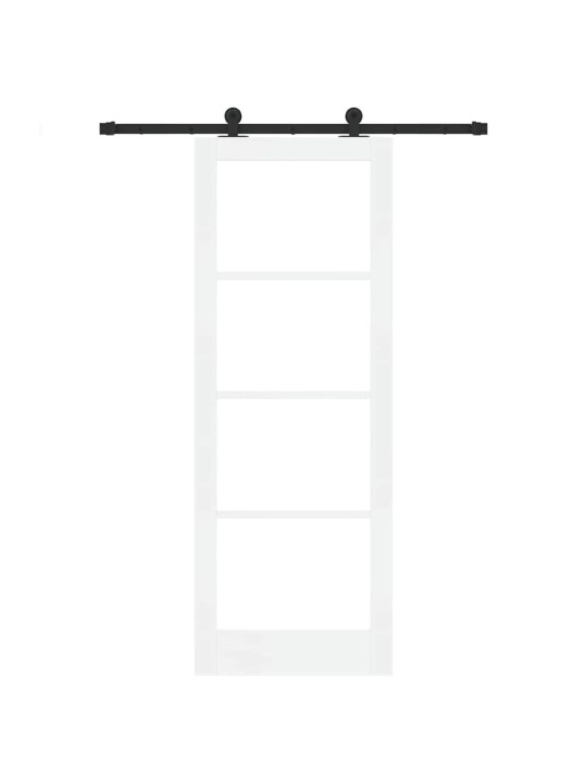 Liuguks valge 78 x 211 cm puit ja metall