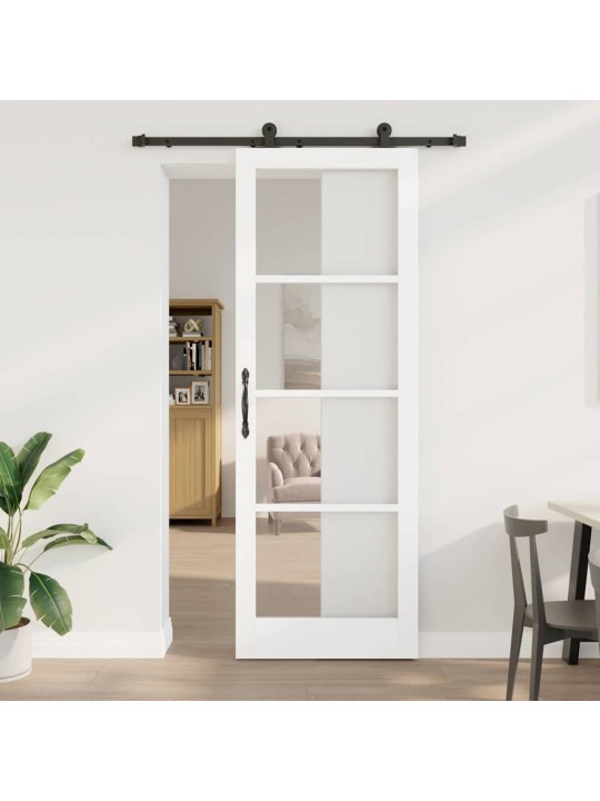 Liuguks valge 83 x 232 cm puit ja metall