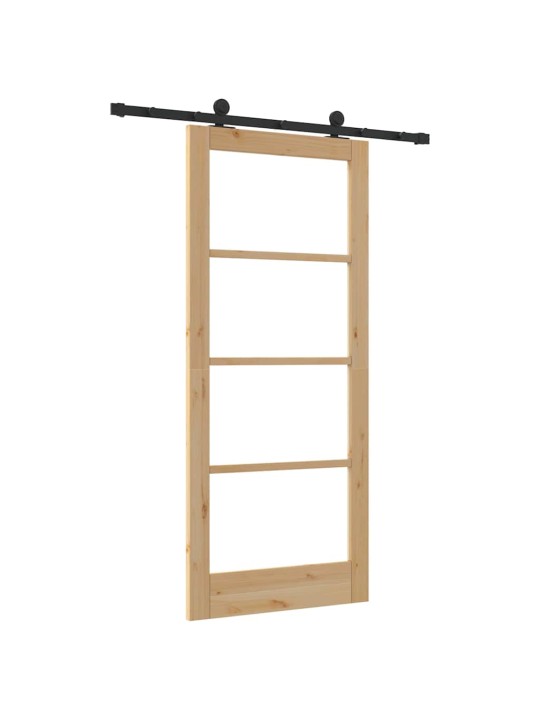 Liuguks pruun 86 x 198.5 cm puit ja metall
