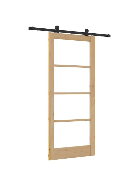 Liuguks pruun 86 x 198.5 cm puit ja metall