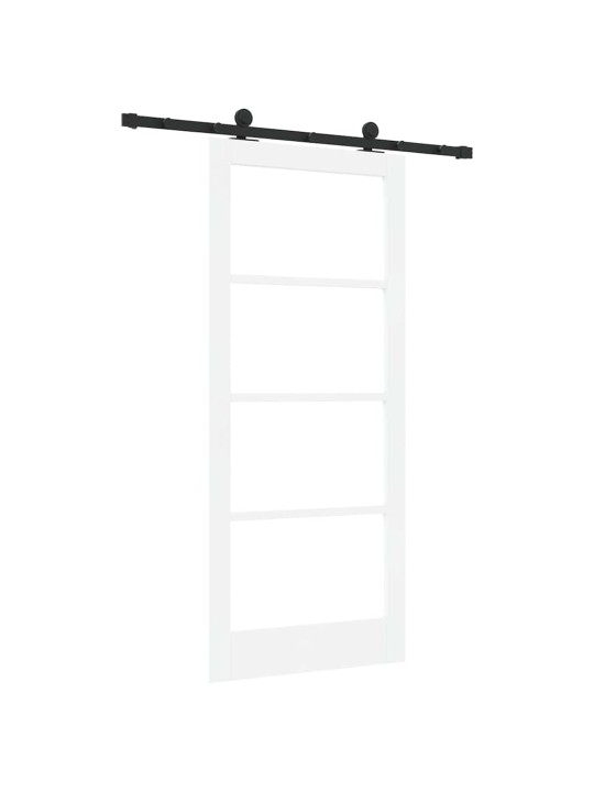 Liuguks valge 86 x 198.5 cm puit ja metall
