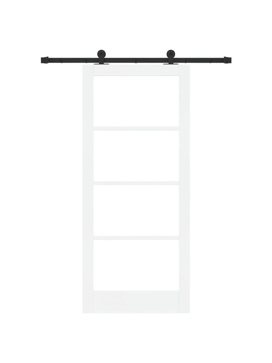 Liuguks valge 86 x 198.5 cm puit ja metall