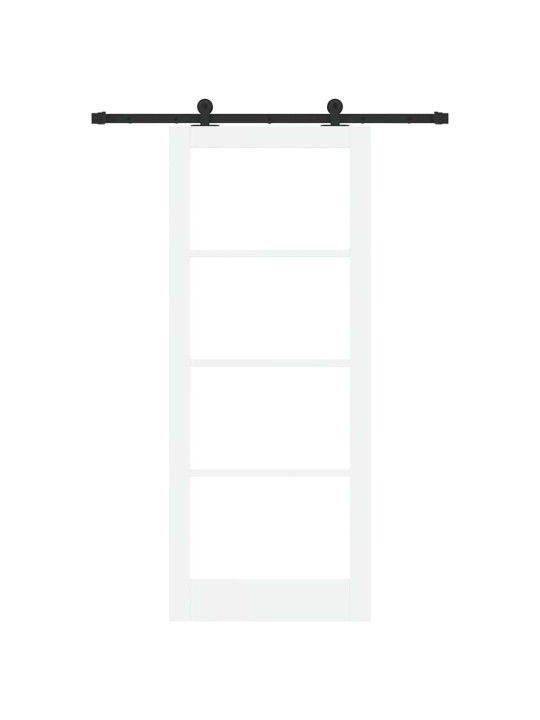 Liuguks valge 86 x 211 cm puit ja metall