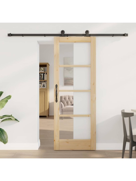Liuguks pruun 73.5 x 198.5 cm puit ja metall