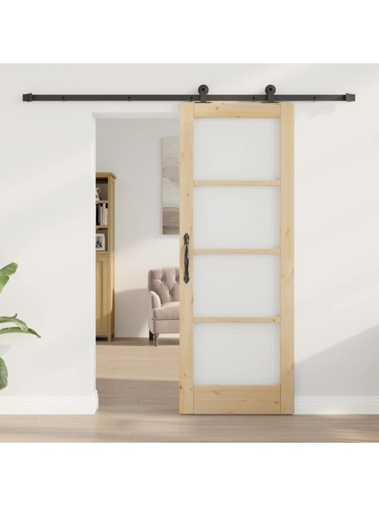 Liuguks pruun 73.5 x 198.5 cm puit ja metall