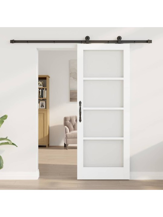 Liuguks valge 78 x 202 cm puit ja metall