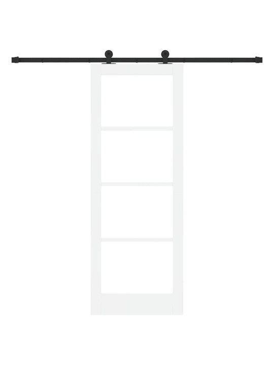 Liuguks valge 78 x 211 cm puit ja metall