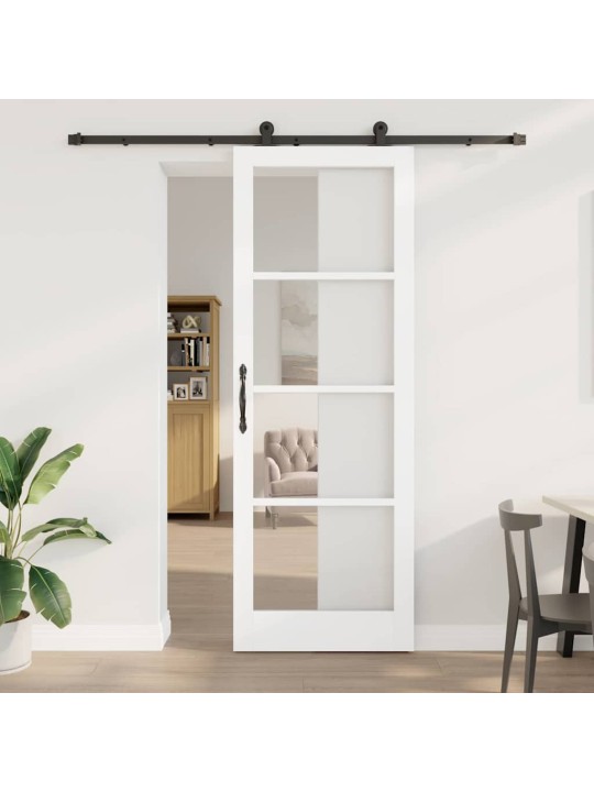 Liuguks valge 83 x 232 cm puit ja metall