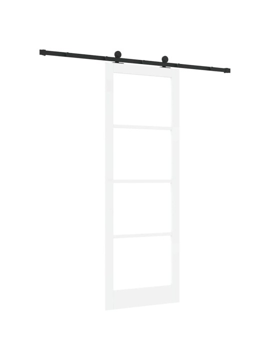 Liuguks valge 83 x 232 cm puit ja metall