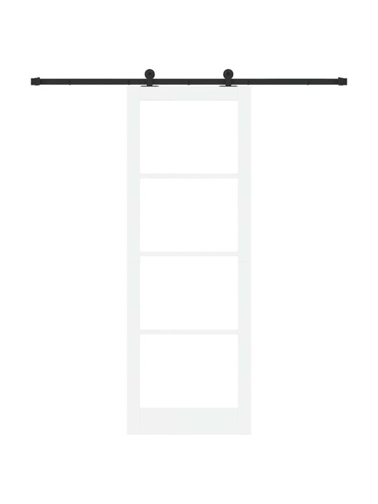 Liuguks valge 83 x 232 cm puit ja metall