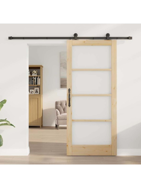 Liuguks pruun 86 x 198.5 cm puit ja metall