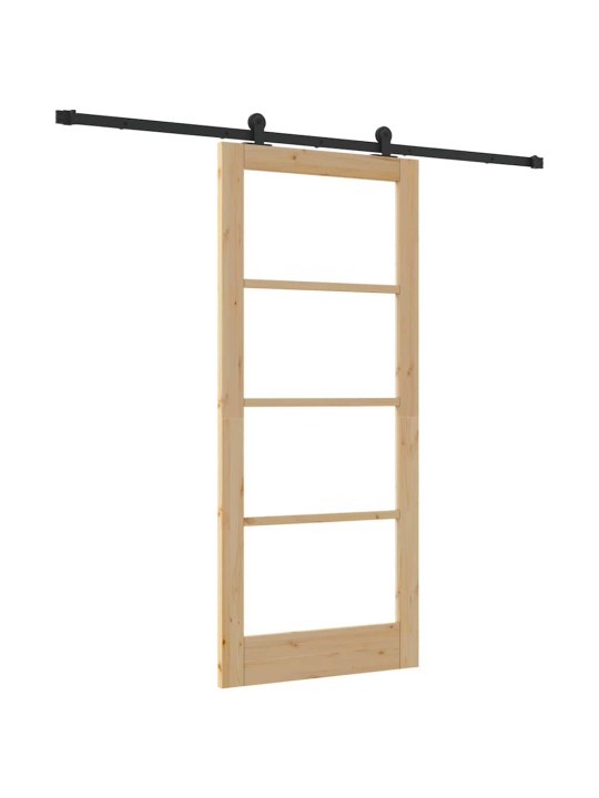 Liuguks pruun 86 x 198.5 cm puit ja metall