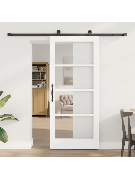 Liuguks valge 86 x 198.5 cm puit ja metall