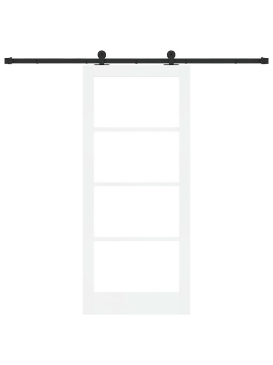 Liuguks valge 86 x 198.5 cm puit ja metall