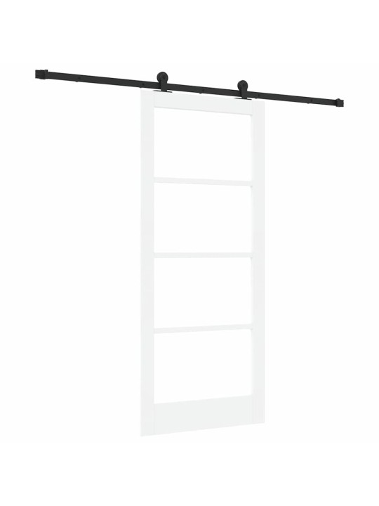 Liuguks valge 86 x 198.5 cm puit ja metall