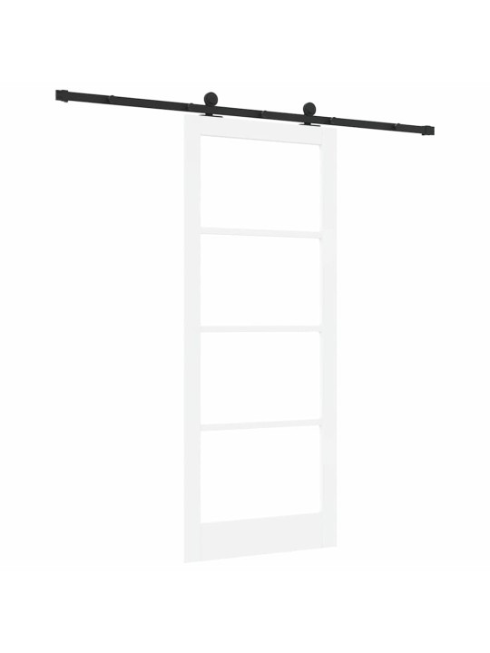 Liuguks valge 86 x 211 cm puit ja metall