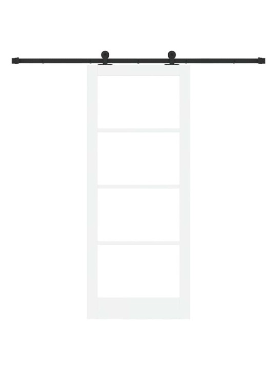 Liuguks valge 86 x 211 cm puit ja metall