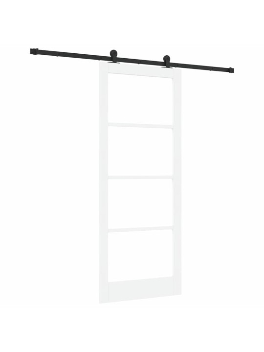 Liuguks valge 86 x 211 cm puit ja metall