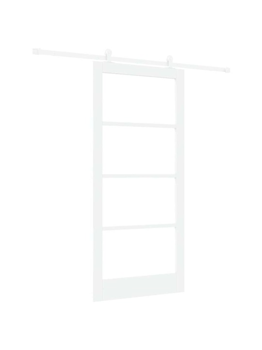 Liuguks valge 93 x 202 cm puit ja metall