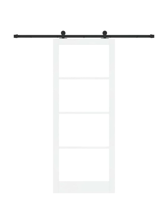 Liuguks valge 93 x 232 cm puit ja metall
