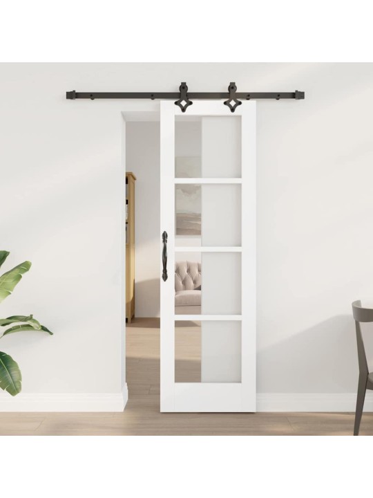 Liuguks valge 61 x 198.5 cm puit ja metall