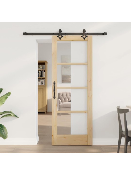 Liuguks pruun 73.5 x 198.5 cm puit ja metall