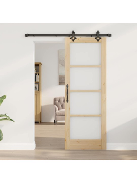 Liuguks pruun 73.5 x 198.5 cm puit ja metall
